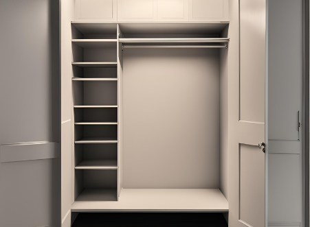 片付けを終えた後のクローゼット内