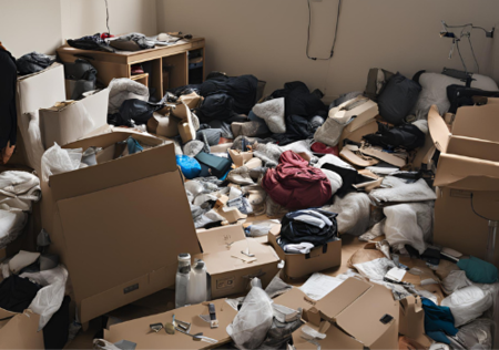 片付けられないゴミ屋敷の部屋