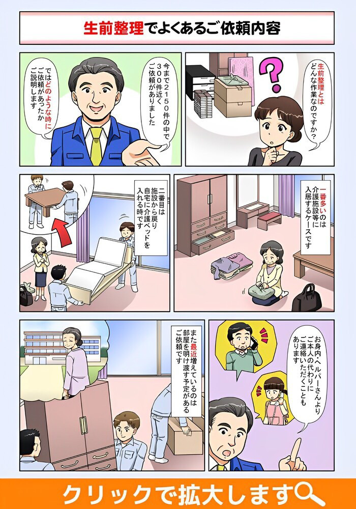 生前整理のマンガ